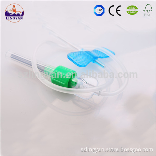 safety butterfly blood collection needle with luer adapter